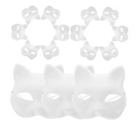 Gatuida 15Pcs Blank Cat Masks for DIY Painting Unfinished Masquerade Masks for Creative Fun at Halloween Festivals and Parties for Activities