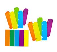 Gatuida 15pcs Colorful Plastic Binder Dividers for Ring Binders Repositionable Tabs for Organizing Notes and Documents for Students Office Workers and Travelers