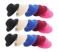 Gatuida 15Pcs Miniature Doll Hats Small Cloth Decorative DIY Ornaments for Dolls Creative Design Easy to Wear Multi-Color Accessories for Crafting