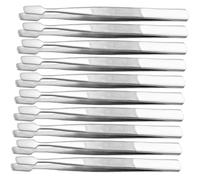 Gatuida 15Pcs Stainless Steel Eyelash Tweezers with Ergonomic Grip for False Eyelashes Application and Multifunctional Long Tweezers for Craft and Stamp Collecting Lightweight Durable