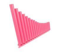 Gatuida 16-pipe Pink Pan Flute for Beginners, Plastic Traditional Pan Pipe Music Instrument for School Practice and Teaching, Easy-to-learn Folk Wind Instrument in Uk