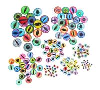 Gatuida 160pcs Glass Cabochon Eyes Half Eyeballs for Clay Doll Making Jewelry Crafting Sculptures Realistic Vivid Colors Glass Mixed Easy to Use for DIY Projects