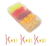 Gatuida 160pcs Soft Fishing Bait Set with Silicone Worms, Maggots, and Corn Lures for Bass, Trout Carp - Realistic Freshwater Saltwater Fish Lures for Ice Fishing