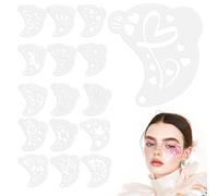Gatuida 16pcs Face Painting Stencils Set for DIY Art Hollow-Out Plastic Drawing Templates for Wall Decor and Face Painting for Creative Crafts
