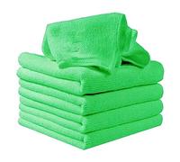 Gatuida 16Pcs Nano Water Absorption Microfiber Handkerchief Towels Soft Super Absorbent Square Cloths for Face and Travel Portable Green Purple Each