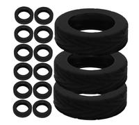 Gatuida 16pcs Silicone Luggage Wheel Covers Durable Quiet Spinner Wheel Protectors for Suitcases Noise Reducing Black Suitcase Sleeves Travel Accessory for Damage Prevention
