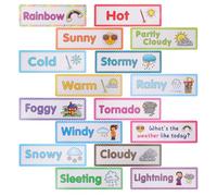 Gatuida 16pcs Weather Chart Cards: Paper Flashcards For Studying Weather - Toddler Learning Flashcards Preschool Teaching Supplies For Classroom Party