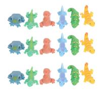 Gatuida 18Pcs Miniature Animal Figures Mini Resin Lizard Chameleon Artificial Reptile Model Statues for Micro Landscape Ornament Horticultural Ecological Bottle Landscaping DIY Decor