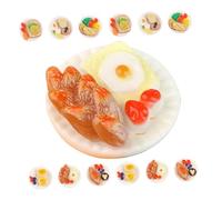 Gatuida 18pcs Miniature Food Toys Fake Dessert Models for Doll House Mini Kitchen Scene Decor Pretend Play