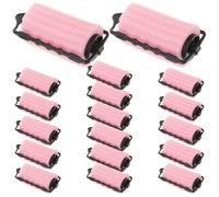 Gatuida 18pcs Pink Sponge Hair Rollers 4cm Diameter Soft Curlers Heatless Styling Tools for Women and Girls Overnight Sleep Curlers