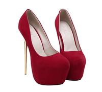 Gatuida 1Pair Heels Dancing Shoes for Women Platform Footwear for Parties Work and Formal Occasions Stylish and Comfortable Day Wear Red