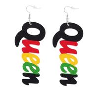Gatuida 1Pair Queen Earrings Stylish Bohemian Alphabet Charms for Women for Parties Daily Wear Photography Props Versatile Fashion Accessories