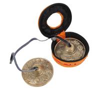 Gatuida 1Pc Brass Meditation Cymbal Bell with Storage Bag Practical Chime for Yoga and Religious Ceremonies Lightweight Design for Easy Carrying Percussion Instrument for Mindfulness and