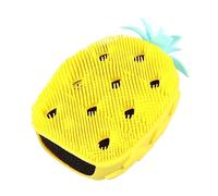 Gatuida 1Pc Cartoon Pineapple Silicone Bath Brush Yellow Body Shower Scrubber for All Skin Types Ergonomic Design for Effortless Massage Durable and Easy to Clean for Family Use