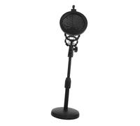 Gatuida 1Pc Desktop Microphone Stand with Pop Filter Durable Mic Support for Meetings Lectures and Broadcasts Black Microphone Rack and Construction