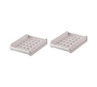 Gatuida 1pc Double Storage Box Organizer for Eggs Neatly Sorted Refrigerator Container Smooth Base for Kitchen Fridge Use