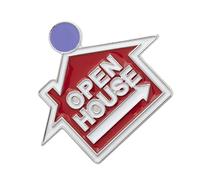 Gatuida 1Pc House Selling Brooch Stylish House for Sign Badge Pin Accessory for Clothing Scarves and Handbags Great for Parties and Conversations