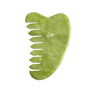 Gatuida 1Pc Natural Jade Comb for Scalp Massage Traditional Chinese Acupuncture Tool for Hair Care and Wellness Improves Relieves Tension for Relaxation
