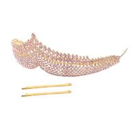 Gatuida 1Pc Rhinestone Bridal Crown Alloy Headdress Luxurious Wedding Tiara for Women for Weddings Parties and Dress Up Design for Brides and Friends