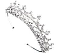 Gatuida 1pc Shiny Crown Headdress for Bride Elegant Crystal Crown Headband for Wedding Party and Photo Props Comfortable and Durable Material for Brides and Bridesmaids