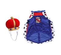 Gatuida 1Set Cape Adorable Dog Cloak with Crown for Stylish Pets for Weddings Parties and Festivals Comfortable Skin Friendly Material for Dogs of All