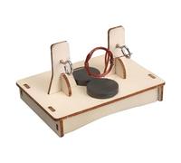Gatuida 1Set DIY Wooden Dc Motor Kit for Educational Science Project Plaything Sparks Interest Electric Enhances Practical Skills for School Engineering Projects and Parent