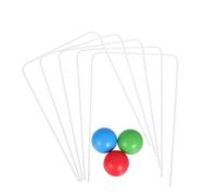 Gatuida 1Set Sturdy Wooden Balls Metal Wickets Fun Outdoor Activity for Backyard Park Beach Promotes Teamwork Strategic Thinking