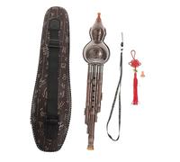 Gatuida 1Set Three Tone Gourd Flute for Beginners Durable Cucurbit Instrument Chinese Musical Instrument for Practice and Music Development Accessories Included