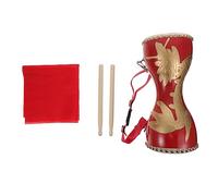 Gatuida 1Set Traditional Chinese Dragon Pattern Waist Drum Hand Drum for Adults Portable Percussion Instrument with Strap for Dance and Performance