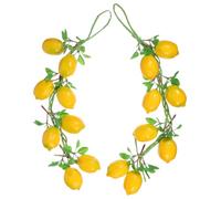 Gatuida 2 Bunches Artificial Lemon Garland String with Vivid Fruit and Greenery Faux Lemon Vine Plant for Home Garden Wedding Party Decoration Indoor Outdoor Use