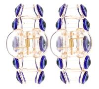 Gatuida 2 Pack Large Blue Evil Eyes Claw Hair Clips 8cm Jaw Clips for Thick Hair Women for Styling and Secure Hold