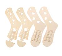 Gatuida 2 Pairs Wooden Sock Blockers for Knitting and Crochet Hand Knit Sock Forms with Smooth Edges Display Molds for DIY Yarn Projects Craft Enthusiasts