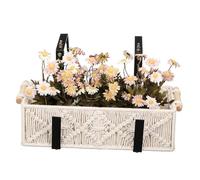 Gatuida 2 Pcs Adjustable Metal Planter Brackets Stable Railing and Window Box Supports Easy to Install Iron Flower Pot Holders for Decks and Outdoor Gardens