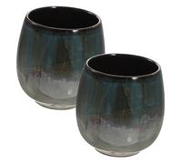 Gatuida 2 Pcs Ceramic Handled Drinking Cups Creative Blue Espresso Mugs for Coffee Tea Wine Home Cafe Use Porcelain with Fine Craftsmanship