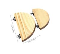 Gatuida 2 Pcs Parrot Wood Semicircle Stands Pet Bird Springboards Small Animals Hamster Platform 15cm Wooden Play Perches for Parakeets Cockatiels and Small Rodents