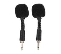 Gatuida 2 Pcs Portable Noise Reduction Recording Microphones Threaded 3.5mm Plug, Mini Voice Microphone for Live Streaming and Ktv on Mobile Phones and Computers, Black