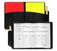 Gatuida 2 Set Football Referee Kits Yellow Red Cards Score Sheet Pencil Complete Referee Supplies for Soccer Matches Durable and Reusable Accessories