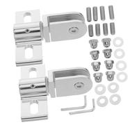 Gatuida 2 Set Rustproof Alloy Glass Shower Door Pivot Hinges for Frameless Bathroom Doors Wear-Resistant Construction Enhances Stability and Smooth Operation