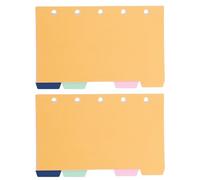 Gatuida 2 Sets A8 Loose-Leaf Binder Dividers with 5-Hole Punch, Pastel Color Index Tabs for Notepad and Notebook Organizers, Binder Index Dividers for Office and School Use