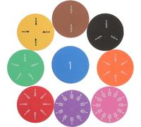 Gatuida 2 Sets EVA Fraction Circles Educational Kit for Students Color-coded Round Fractions Teaching Resource Lightweight Classroom Math Tool Random Color
