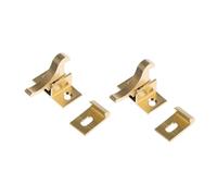 Gatuida 2 Sets Heavy Duty Brass Elbow Latches Window and Cabinet Door Locks Screws, Vintage Style Bird Design Window Latches for Security and Anti-Theft