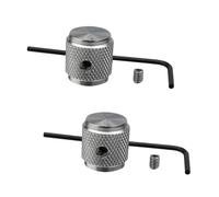 Gatuida 2 Sets Metal Electric Guitar Volume and Tone Knobs Aluminum Alloy Silver for Bass and Electric Guitar Accessories
