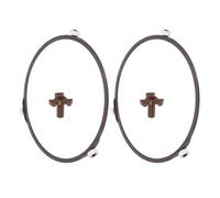 Gatuida 2 Sets Microwave Turntable Parts Abs Microwave Rotation Support with Noise Reduction Design Resists Extreme Temperatures 17.8cm for Glass Plate Oven Accessories