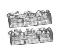 Gatuida 2 Sets Miniature Plastic Fence of DIY Farm Animal Safe Material for Themed Layouts for Collectors Playtime