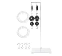 Gatuida 2 Sets Physics Pulley System Metal Hardware for Classroom Science Projects Fixed Moving Pulley Configurations for Middle School Physics Education