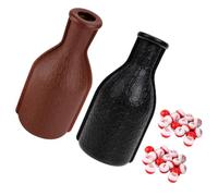 Gatuida 2 Sets Pool Bottle Set Lightweight Plastic Billiard Dice Shaker with Dice for Snooker Game Rules Entertainment and Family Party Fun