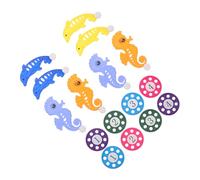 Gatuida 2 Sets Pool Diving Discs with Seahorse Dolphin Numbered Underwater Dive Training Discs for S Swimming Games and Coordination Development