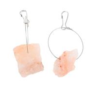 Gatuida 2 Sets Small Animals Mineral Salt Lick Blocks Natural Rose Salt Brick with Hook Pet Chew Toy for Hamster Rabbit Bunny Squirrel Hedgehog Teeth Grinding