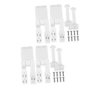 Gatuida 2 Sets Toilet Seat Repair Plastic Toilet Hinges Abs White