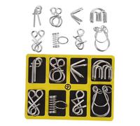 Gatuida 2 Sets Wire Iq Puzzle Brain Teaser Trick Metal Interlock Unlock Game for Teens Adults Educational Smart Games